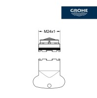MEDIDAS AIREADOR MOUSSEUR M28x1 GROHE
